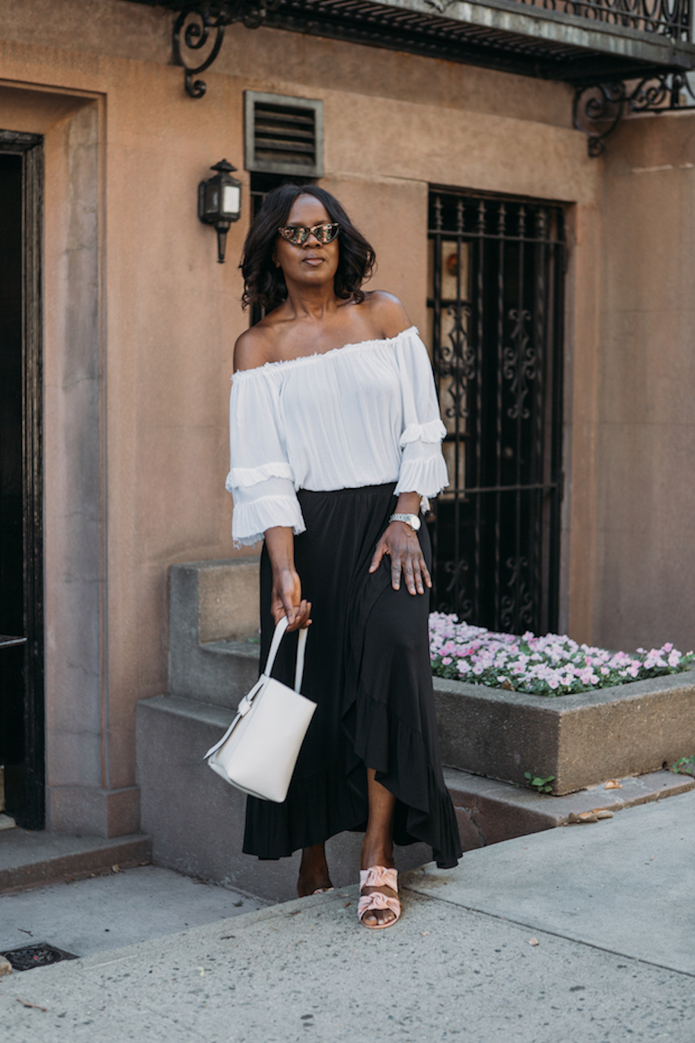 Off the shoulder tops and Wrap skirts