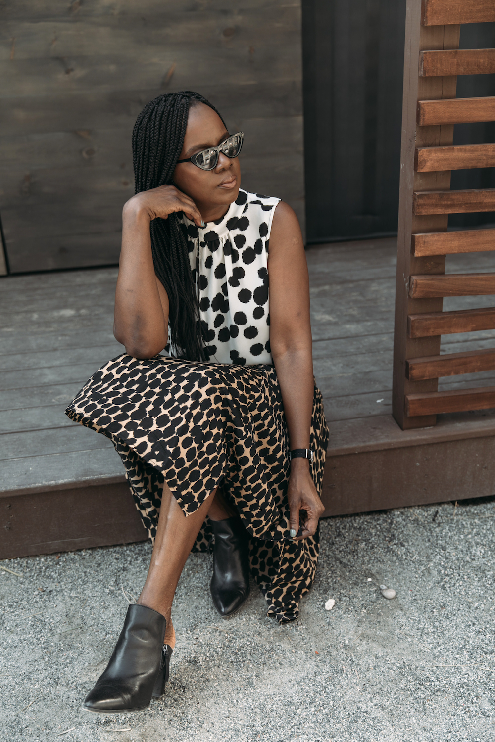 Leopard Print Skirt, Mules, Animal Print Blouse