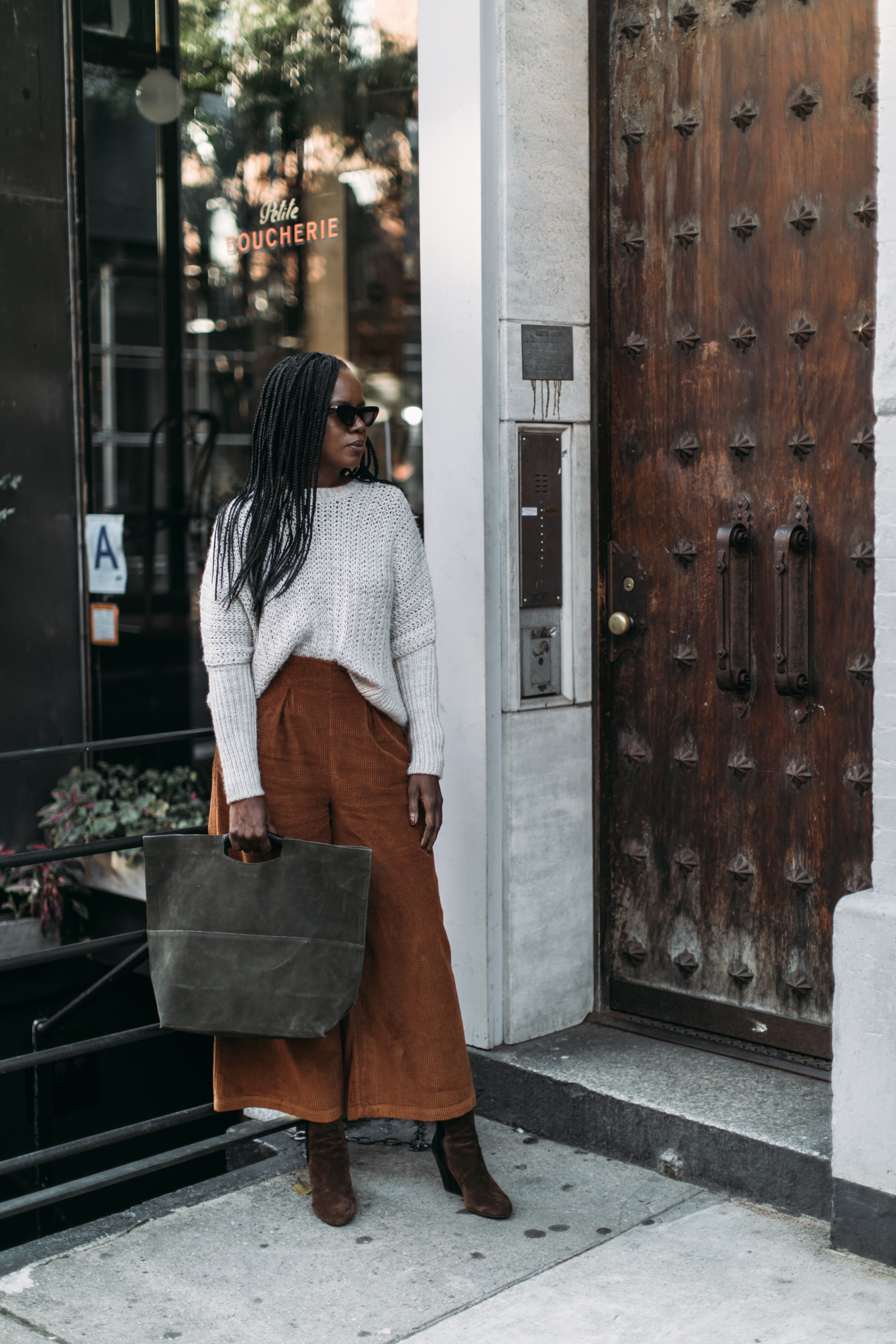 Fall Outfits, Corduroy Culottes, Suede Boots,